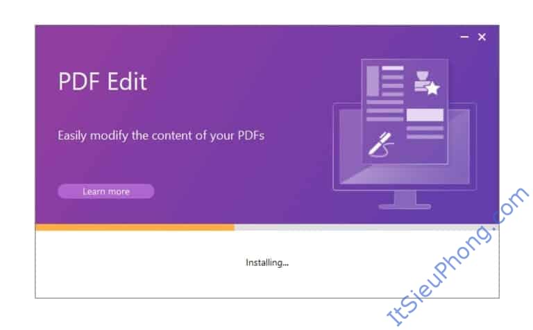 Tiến trình cài đặt Foxit Editor Pro đang cài đặt